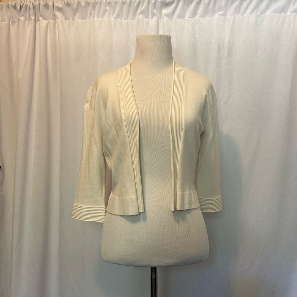 Roz & Ali Ivory Knit Cardigan